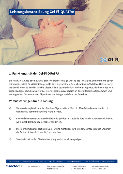 Leistungsbeschreibung Cel-Fi-QUATRA